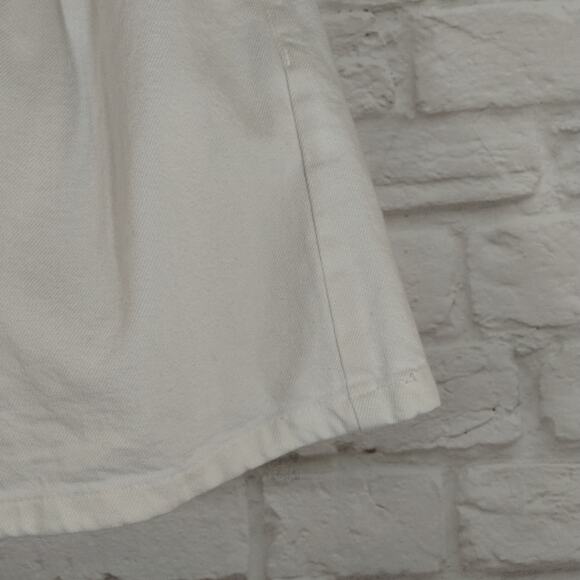 O Zara Big Girls White Paperbag High Rise Cotton Denim Jean Skirt NWT Size 11-12 - Picture 4 of 9